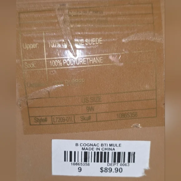 Torrid Tan Block Heel Mules BTI Mules, 9W Open-toe / peep-toe - Picture 15 of 17